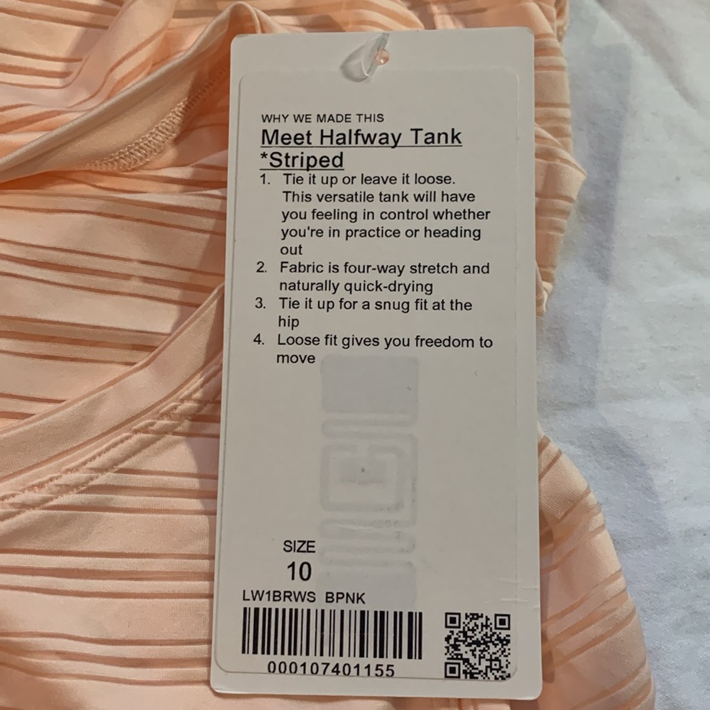 Lululemon Meet Halfway Tank *Striped NWT - Picture 6 of 6